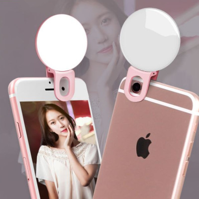 Đèn Led tròn kẹp điện thoại hỗ trợ chụp selfie cực đẹp - phụ kiện đẹp cho điện thoại của bạn - Hàng Nhập Khẩu