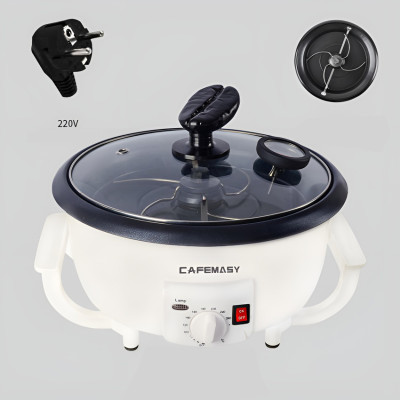 Máy rang hạt cà phê và các loại hạt tự động Thương hiệu Cafemasy Mỹ SCR-300, Công Suất Lớn 1200W, Rang 750gr/25 phút - Bảo Hành 12 Tháng, Hàng Nhập Khẩu