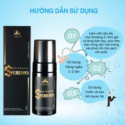 Dung dịch vệ sinh nam Serenys dạng bọt 100ml - Khử mùi hôi ở nam
