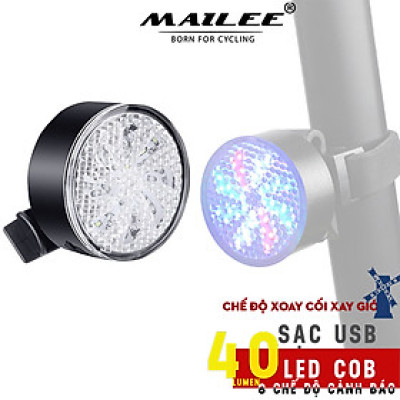 Đèn hậu cảnh báo xe đạp gắn sau CỐI XAY GIÓ AQ-113 dung lượng 500mAh 8 chế độ cảnh báo, sạc USB, chống nước IPX4 - Mai Lee