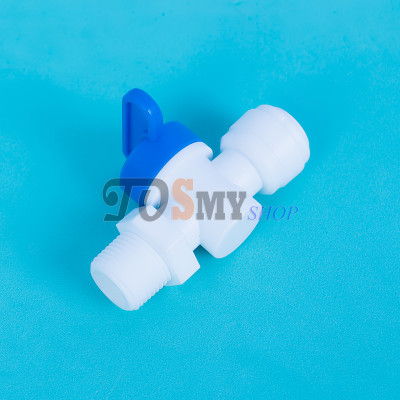 Van khóa ren ngoài 17 (3/8) ra dây 10mm (3/8) - linh kiện máy lọc nước, phun sương, lắp dàn tưới cây, bể thủy sinh, cá cảnh, bán cạn (Hàng chính hãng)