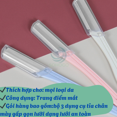 BỘ 3 DAO CẠO LÔNG MÀY MINI – SIÊU GỌN & AN TOÀN DAO CẠO CHÂN MÀY 3 CÂY – NHỎ GỌN, SẮC BÉN, DỄ DÙNG DAO CẠO MÀY SIÊU NHỎ – AN TOÀN CHO DA NHẠY CẢM BỘ DAO CẠO LÔNG MÀY CÓ NẮP – TIỆN DỤNG & NHẸ NHÀNG