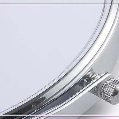 Gương trang điểm phóng đại 3 lần, xoay 360 độ, 2 mặt siêu nét, để bàn, Inox 304, Size 18cm, 20cm, Minh House G31