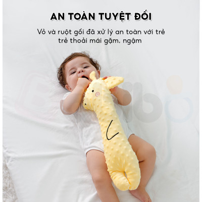 Gối ôm cho bé sơ sinh 0-3T EMA, gấu bông cho trẻ ôm ngủ, thú bông đồ chơi cho bé