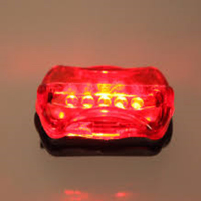 Bộ đèn pin gắn xe đạp và đèn chiếu hậu 5 LED WJ-101 (Đen đỏ) 206211 m
