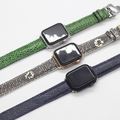 DÂY DA KỲ ĐÀ THẬT HANDMADE HÀNG CHÍNH HÃNG SONGHAN LEATHER , DÂY ĐEO THAY THẾ CHO APPLE WATCH PHÙ HỢP CÁC DÒNG SERIES 1-2-3-4-5-6-SE-7, SẢN PHẨM KÈM ADAPTER KÈM KHÓA  AWLZ-02
