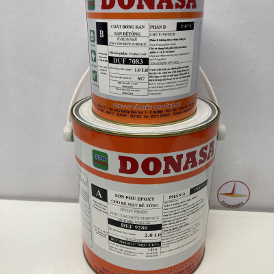Sơn sàn bê tông Donasa /Floor coating Paint màu xanh lá lợt DEF 9280 3L