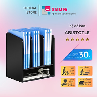 Kệ sách để bàn giá rẻ bằng gỗ SMLIFE Aristotle