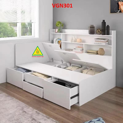 Giường ngủ đơn giản theo phong cách hiện đại VGN301- Nội thất lắp ráp Viendong Adv