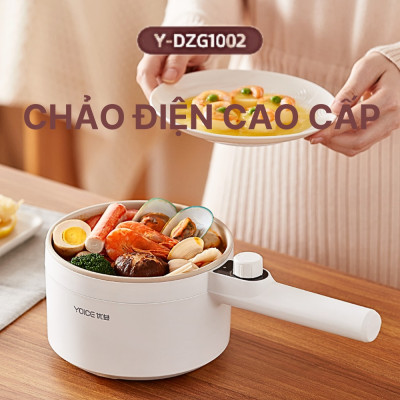 Nồi lẩu điện mini YOICE đa năng công suất 500W, 2 lớp chống bỏng bảo vệ đôi tay của bạn - YDZG1002 - HÀNG CHÍNH HÃNG