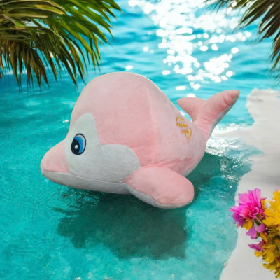 Thú bông cá heo Dolphin cute, cá voi siêu đáng yêu (40cm) vải nhung cao cấp mềm mịn siêu xịn an toàn cho người sử dụng