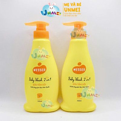 Combo 2 chai sữa tắm gội Wesser 500ml (Cam)