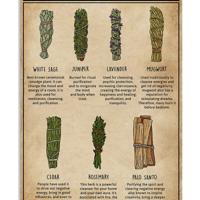 Bó lá xô thơm và hương thảo xông thơm nhà cửa white sage _ rosemary smudge