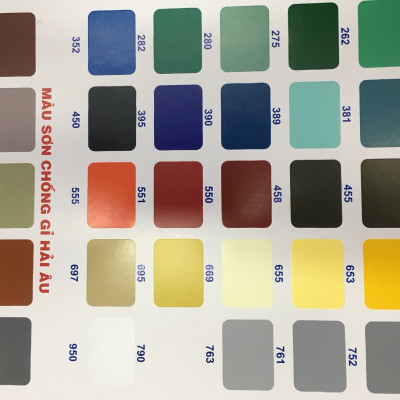 Sơn Epoxy Hải Âu màu vàng EP653 1L/Bộ