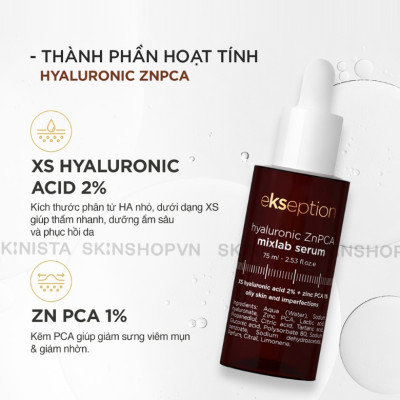 SERUM TRỊ MỤN, KIỂM SOÁT DẦU NHỜN HYALURONIC ZNPCA MIXLAB SERUM