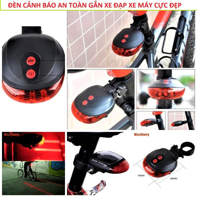 Đèn LED Chiếu Hậu Xe Đạp Cảnh Báo An Toàn Chống Thấm Nước - HENRYSA