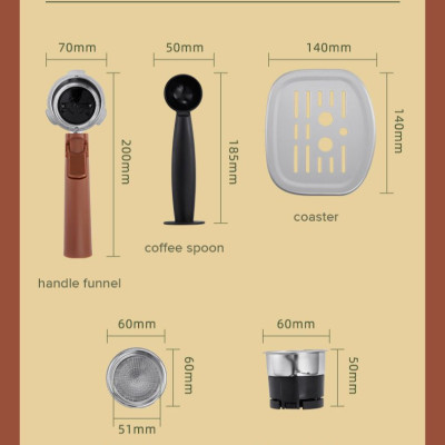 Máy pha cà phê espresso Konka KCF-CS3 20bar tích hợp đánh bọt sữa, pha cà phê viên nén 2 trong 1 tiện lợi, tặng kèm temper - Hàng nhập khẩu