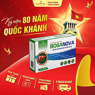 Viên uống Boganova hỗ trợ bảo vệ và đ.iêu tr.ị suy giảm chức năng gan (60 viên) - Nutramed