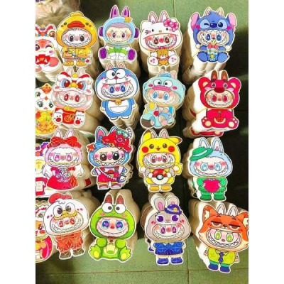 Set 100 & Set 50 Bao Lì Xì Chibi Labubu Tết Hottrend Ất Tị 2025 - Phản Quang - giao mẫu ngẫu nhiên