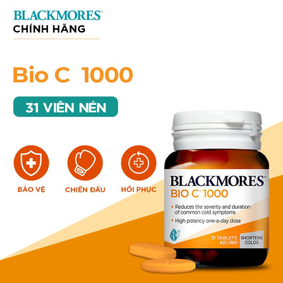 Viên uống Blackmores Bio C 1000mg bổ sung vitamin c cho cơ thể chai 31 viên