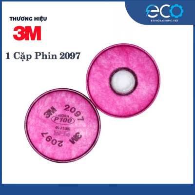 Bộ mặt nạ phòng độc 3M 7502 kèm phin 2097 lọc bụi mịn, chống hơi độc, khí hàn cắt đúc kim loại