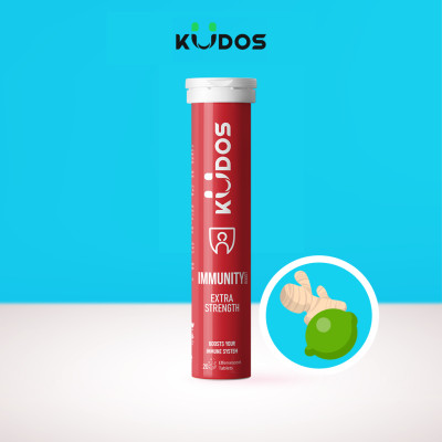 Combo Thực phẩm bảo vệ sức khỏe KUDOS IMMUNITY BOOST EXTRA  STRENGTH + KUDOS DAILY VITAMINS PLUS BIOTIN  & GINSENG (20 viên/ Tuýp)