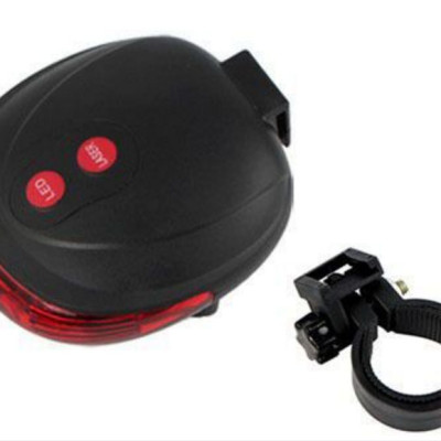 Đèn Hậu Xe Đạp Cảnh Báo- Chế Độ Đèn Led Siêu Sáng, Tia Laser Tạo Khoảng Cách An Toàn- Chính Hãng (Kèm Giá Đỡ)