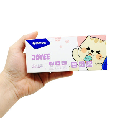 Hộp 20 Bút Gel Joyee - Thiên Long GEL-067 - Mực Khô Siêu Nhanh - Mực Tím