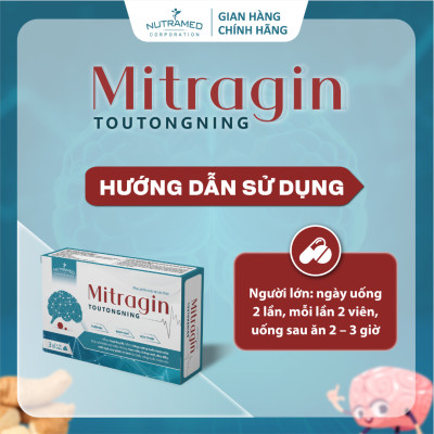 Viên uống Mitragin Toutongning hỗ trợ đau nửa đầu, thiểu năng tuần hoàn máu não (30 viên) - Nutramed