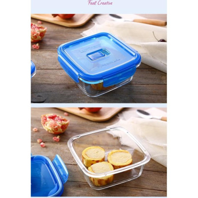 Hộp thủy tinh Luminarc Pure Box hình vuông 122cl - J4721 dùng lò vi sóng, máy rửa bát