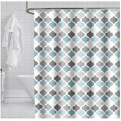 RÈM PHÒNG TẮM POLYESTER KHÔNG THẤM NƯỚC, HỌA TIẾT ĐÈN LỒNG