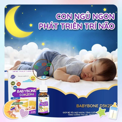 Vitamin giúp bé tăng chiều cao K2+D3 bổ sung DHA Babybone [Hàng Tây Ban Nha]