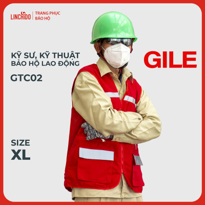Áo Gile Bảo Hộ Lao Động Vải Thành Công Cao Cấp Dành Cho Kỹ Sư, Kỹ Thuật Mã GTC02