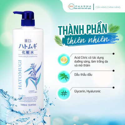 Nước Dưỡng Ẩm & Làm Sáng Da Reihaku Hatomugi Lotion