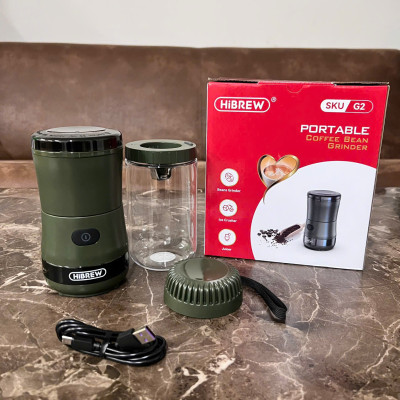 Máy xay hạt cà phê, sinh tố và đá viên dùng pin cầm tay 3 trong 1 đa năng. Thương hiệu Mỹ cao cấp HiBREW - G2. Hàng chính hãng