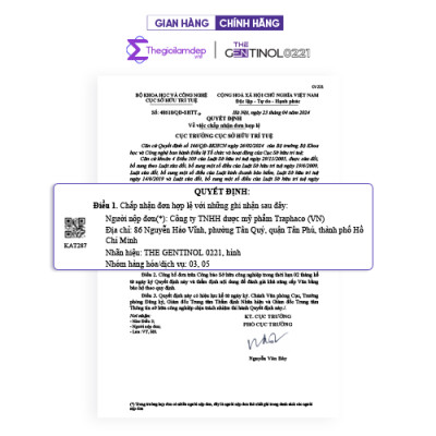 Kem Mela Off tái sinh tế bào, khôi phục sự cân bằng da The Gentinol 0221 50g