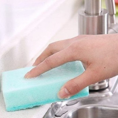 Combo set 5 miếng mút rửa chén bát + găng tay nilon siêu mỏng set 50-70-100 chiếc - made in Japan