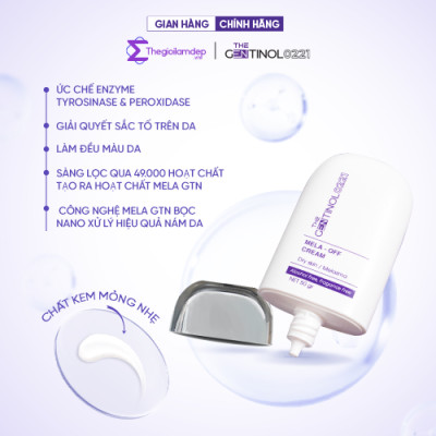 Kem Mela Off tái sinh tế bào, khôi phục sự cân bằng da The Gentinol 0221 50g