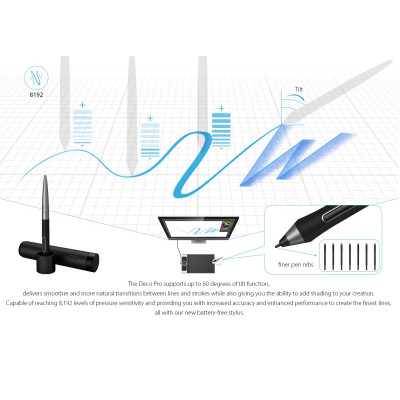 Bảng Vẽ Điện Tử XP-PEN DECO PRO SMALL 9X5INCH 8192 Lực Nhấn Tương Thích Thiết Bị Di Động ANDROID (KÈM GĂNG TAY) - Hàng Chính Hãng