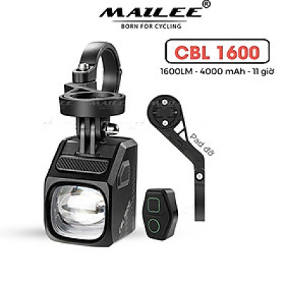 Đèn Xe Đạp Cao Cấp Magic CBL-1600 lumens, pin dung lượng 4000 mAh, tối đa 11h sáng, có chế độ cos/ pha cắt sáng tránh chói, đi kèm giá đỡ và remote (full đủ phụ kiện) - Mai Lee