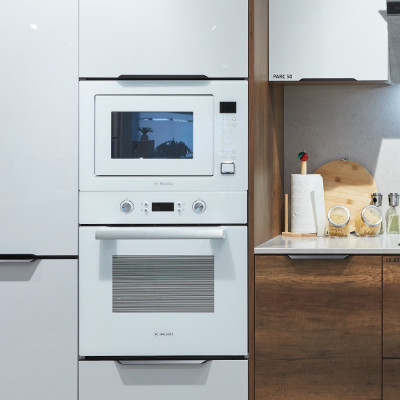 Lò nướng MOV-65DA (kính trắng) - Tặng Chảo không dính SA-02 + Khay úp chén dĩa MDD-14028 - Hàng chính hãng