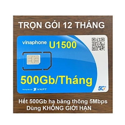 SIM 4G VINAPHONE TRỌN GÓI 1 NĂM - CHỌN LOẠI: 2GB/ngày, 6GB/ngày, 500GB/tháng - Hàng chính hãng