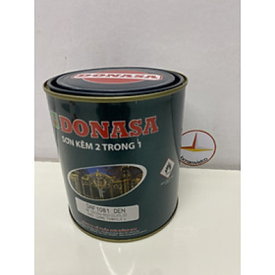 Sơn Sắt Kẽm Donasa 2 trong 1 màu DAF 1081 Đen bóng _ 3L