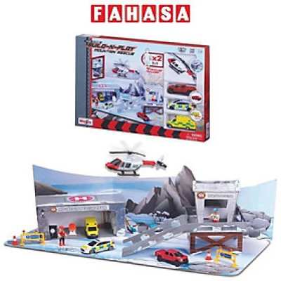 Đồ Chơi Lắp Ráp Trạm Cứu Hộ Kèm Nhân Vật, Xe Và Máy Bay - Maisto MT12573