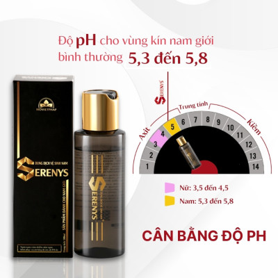 Combo 2 chai dung dịch vệ sinh làm sạch khô thoáng cho vùng nhậy cảm nam Serenys 100ml