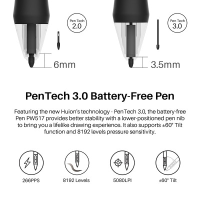 Huion Kamvas 13 (GS-1331) Graphic Tablets - Bảng vẽ Cảm ứng - Hàng chính hãng