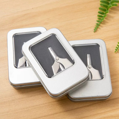 ( Hàng Cao Cấp ) Máy Cắt Tỉa Lông Mũi Thép Không Rỉ , Nhỏ Gọn Tiện Dụng , Dễ Dàng Vệ Sinh ( tặng bộ chổi vệ sinh nội địa nhật mini )