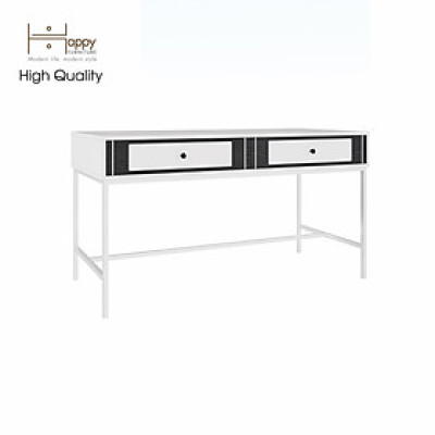 [Happy Home Furniture] TAKO, Bàn làm việc 2 ngăn kéo - chân sắt , 140cm x 59cm x 75cm ( DxRxC), BAN_073