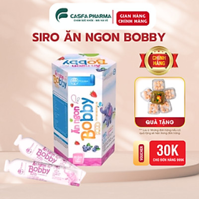 Siro ăn ngon cho bé BOBBYKID TW Hanopharco,hỗ trợ tăng đề kháng (20 gói*10ml)