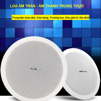 Loa Âm Trần SAST Công Suất 6W Kích Thước 5 inch Mặt Tròn Lưới Mịn PD - Hàng Nhập Khẩu